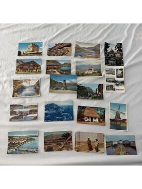Vintage Postcards Lot - Switzerland Alps, Mexico Pyramids, Panama Canal, Europe